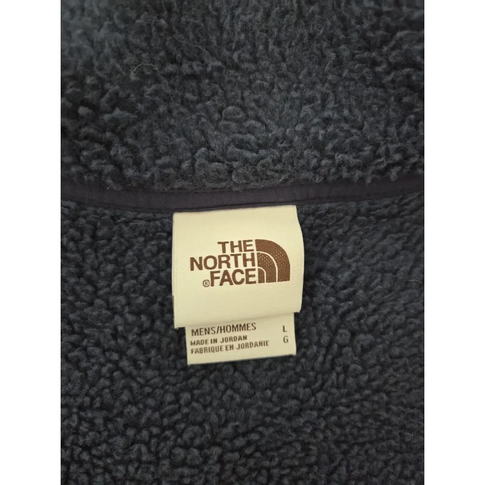 Men's The North Face‎ Fleece Vest Large Blue Full Zip Business Logo